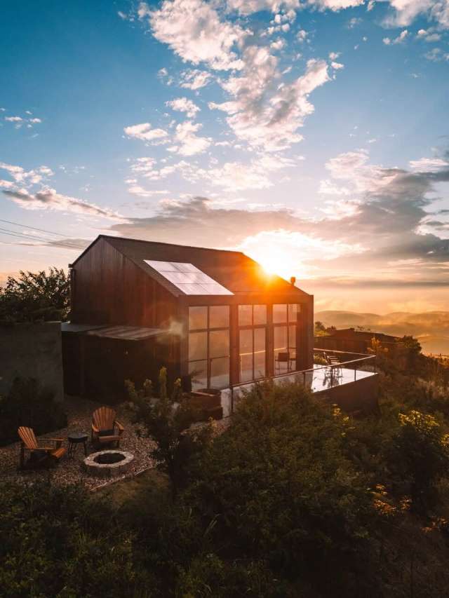 Foto aérea da cabana Marama